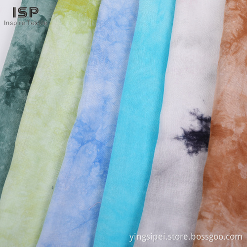 Tie Dyed Challis Skirt Printed Poplin Rayon Fabrics